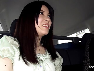 Shy Japanese Teen Madoka Araki seduce concerning Suck Foreigner Weasel words in Motor